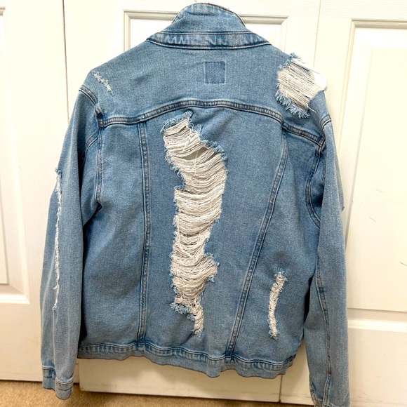 Distressed denim jacket - Picture 1 of 2